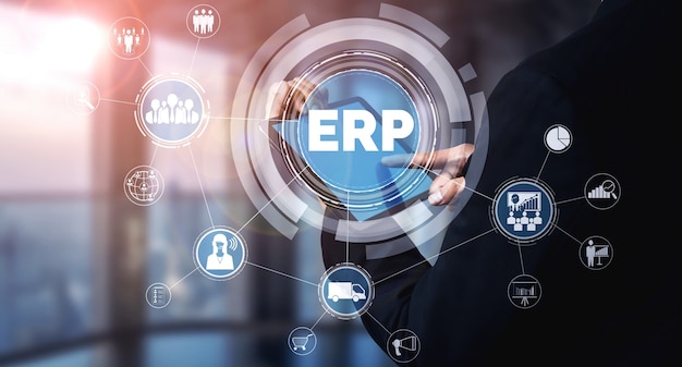 Enterprise Resource Management ERP-softwaresysteem voor bedrijfsmiddelenplan