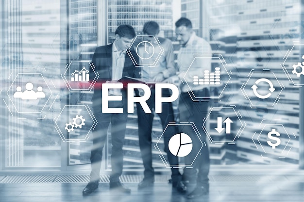 Enterprise resource planning ERP-concept Bedrijfspersoneel