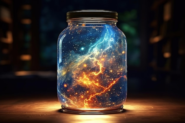 the entire universe contained inside a glass