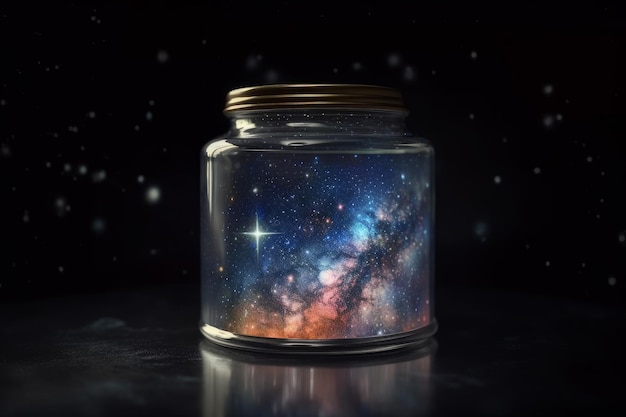 Фото Вся вселенная в стеклянной банке небесный свет