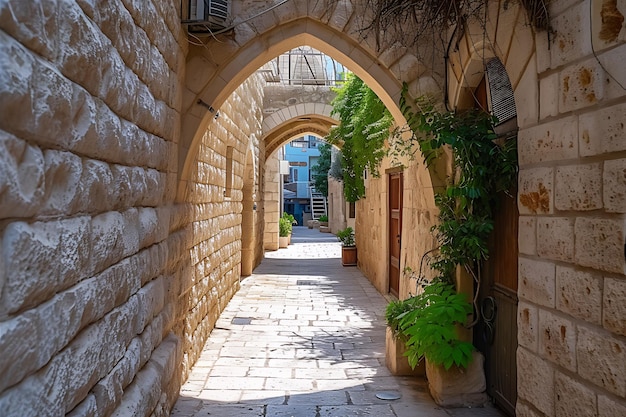 Photo entrance of arched passage