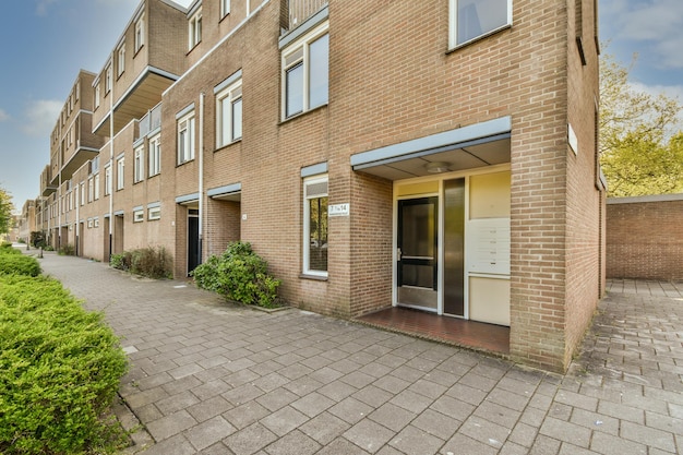 Entrance to a brick building