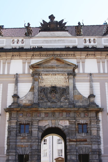 Porta d'ingresso del castello di praga, foto di viaggio