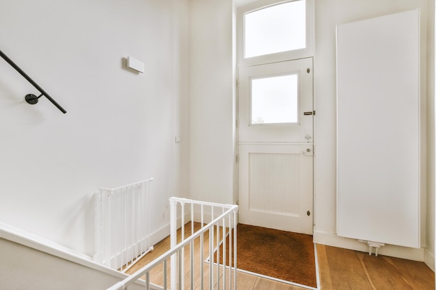 Entrance hall of apartment with staircase