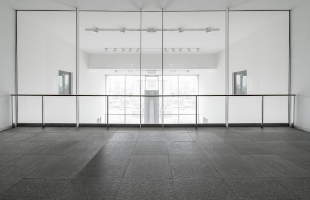 Entrance hall and empty floor tile, interior space