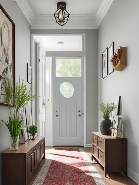 Photo entrance hall with a beautiful interior