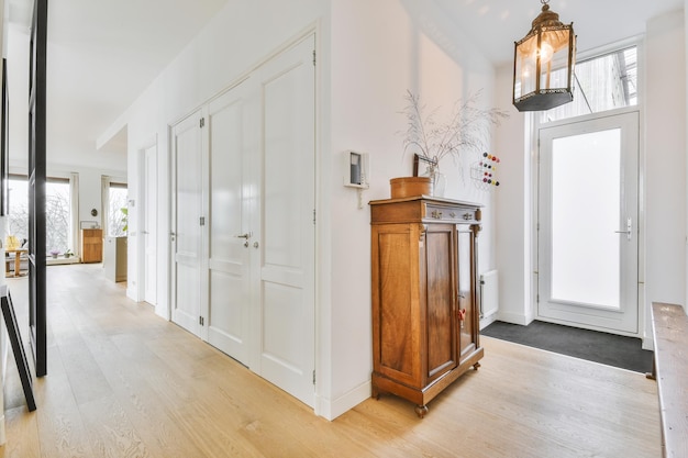 Photo entrance and hallway of modern apartment