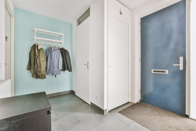 Photo entrance and hallway of modern apartment