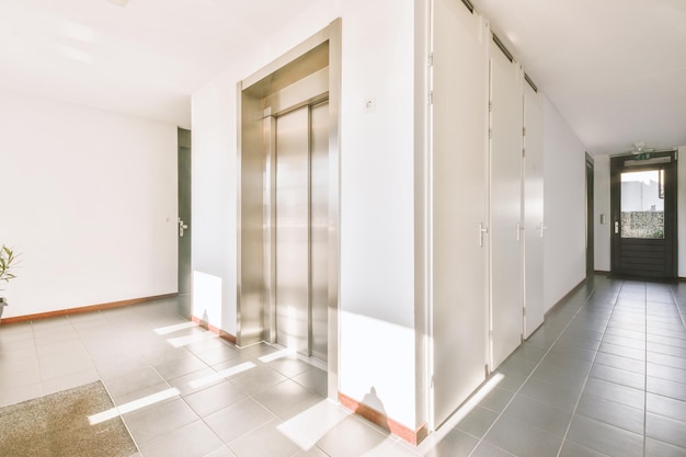 Entrance and hallway of modern apartment