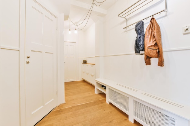 Photo entrance and hallway of modern apartment