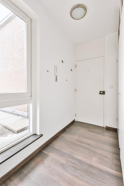 Entrance and hallway of modern apartment