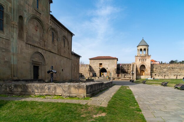 The entrance to the Old Orthodox Cathedral Svetitskhoveli in Mtskheta Religion