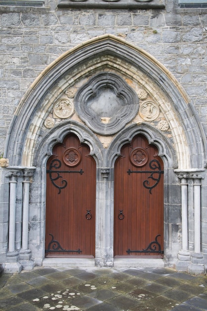 Entrance to St Canice Cathedral Church Kilkenny Ireland