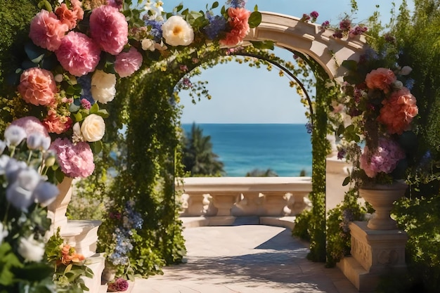 The entrance to the villa