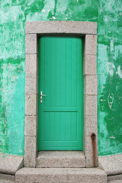 Entrance with old vintage door