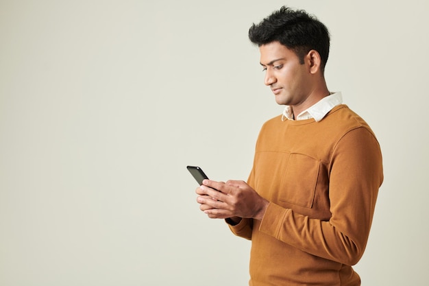 Entrepreneur Checking Messages from Colleagues