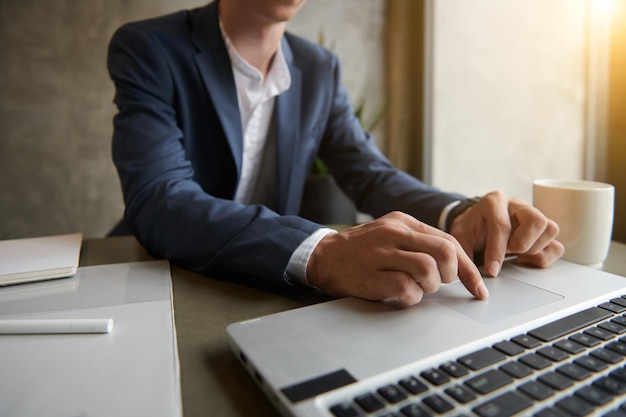 entrepreneur working on laptop