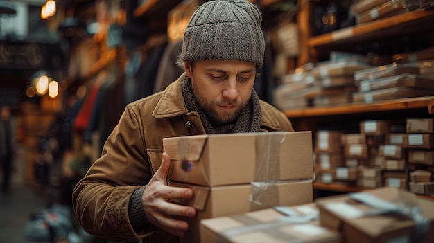 Entrepreneurial Excellence Owners Manage Online Orders and Packing for Customer Shipments