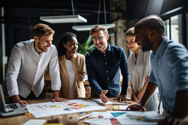 Entrepreneurial Team Working on Startup Project