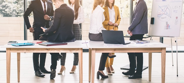 Entrepreneurs and business people in a meeting room