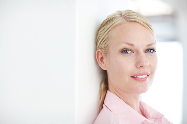 Entrepreneurship the rewards far outweigh the risks Closeup shot of an attractive young businesswoman leaning against a wall