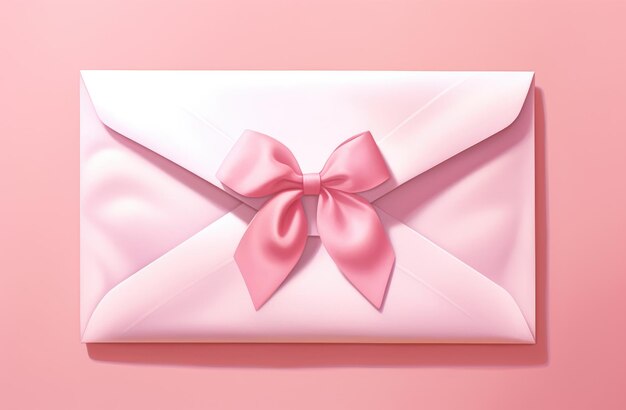 An envelope full of pink hearts and a paper with space for a message