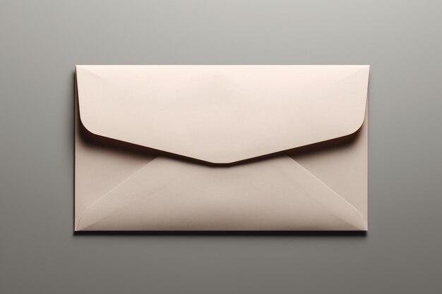 Premium AI Image | envelope on gray background