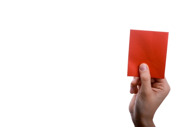 Envelope in hand