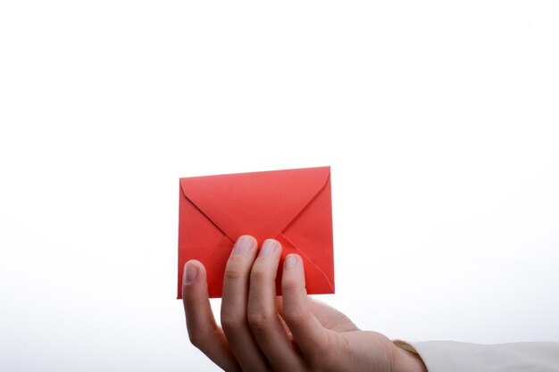 Envelope in hand