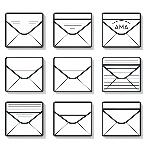 Photo envelope icon vector