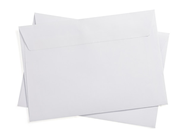 Photo envelope isolated on white background