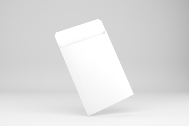 Envelope Left Side Isolated In Grey Background