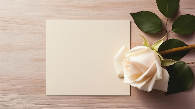 Photo envelope mockup template top view holding on hands