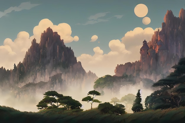 Environment Art in Ghibli Style 