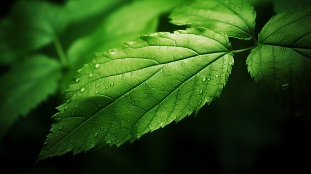 День Земли в окружающей среде Естественные зеленые листья и растения, используемые в качестве весеннего фона обложка зеленина окружающая среда экология обои концепция эко-день Земли Спасение окружающей среды генерирует ai