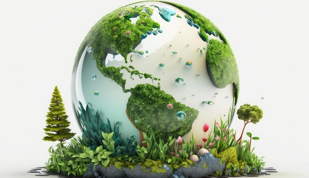 environment Earth Day planet nature concept with globe earth green natural background