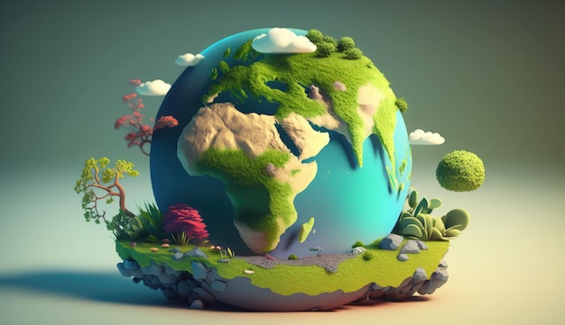 environment Earth Day planet nature concept with globe earth green natural background