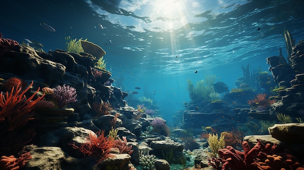 Environment under the sea AI generative