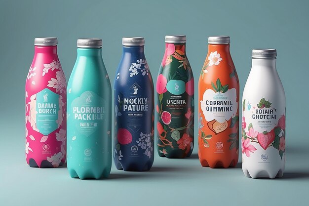 Photo environmental awareness beverage packaging mockup customize your design