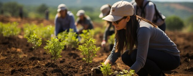 Photo environmental conservation group organizing background