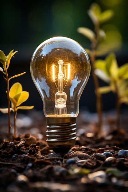 environmental light bulb HD 8K wallpaper Stock Photographic Image