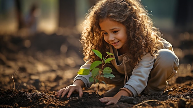 Environmental protection for kids in the garden