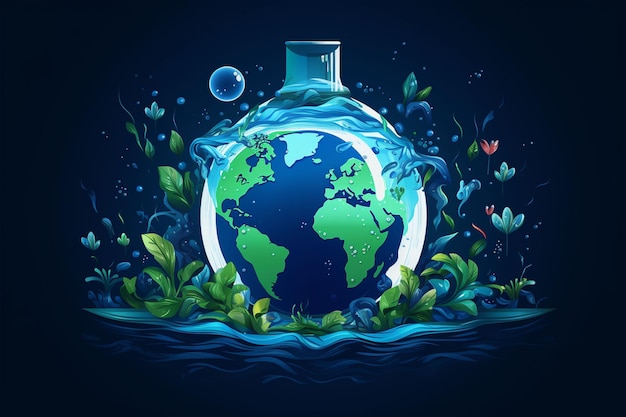 Environmental protection and save earth water