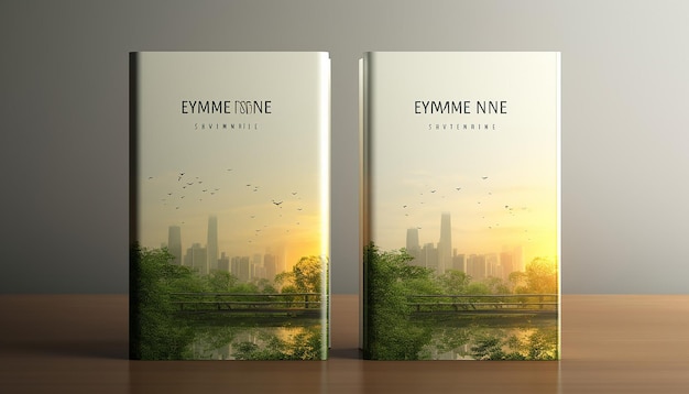 Photo an environmental theme book cover design simple atmosphere hyper quality high resolution