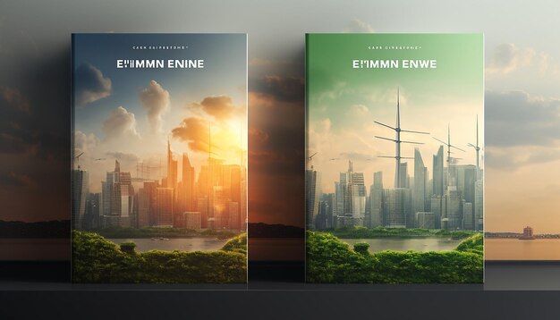 An environmental theme book cover design simple atmosphere hyper quality high resolution