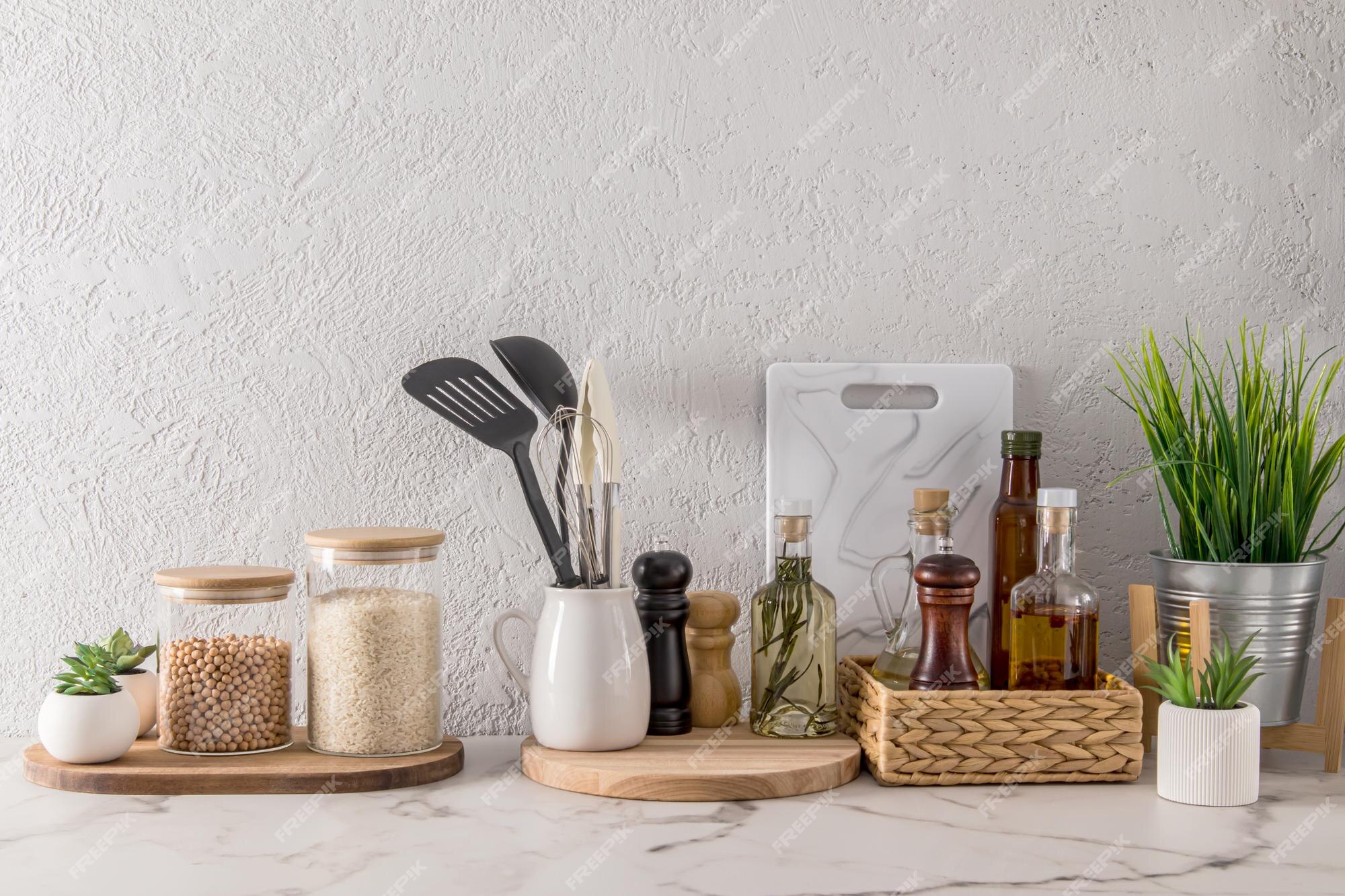 Premium Photo | Environmentally friendly items of modern dishes on ...