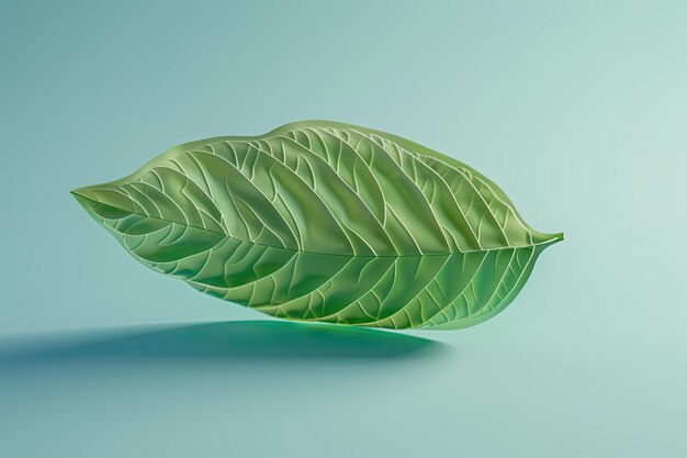 Фото Икона экологически чистых листьев в 3d-стиле