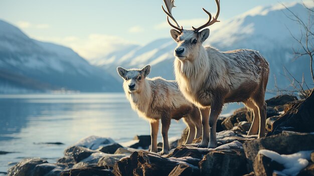 envision_a_scene_of_a_reindeer_standing_against_the