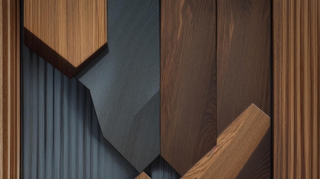 eometrisch houten design mobiel behang van Tim Lahan donker thema kleuren scherp detail uhd