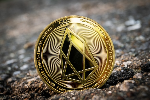 Foto eosio eos is een moderne manier van uitwisseling en webmarkten